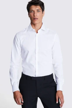 Slim Fit White Dobby Stretch Shirt