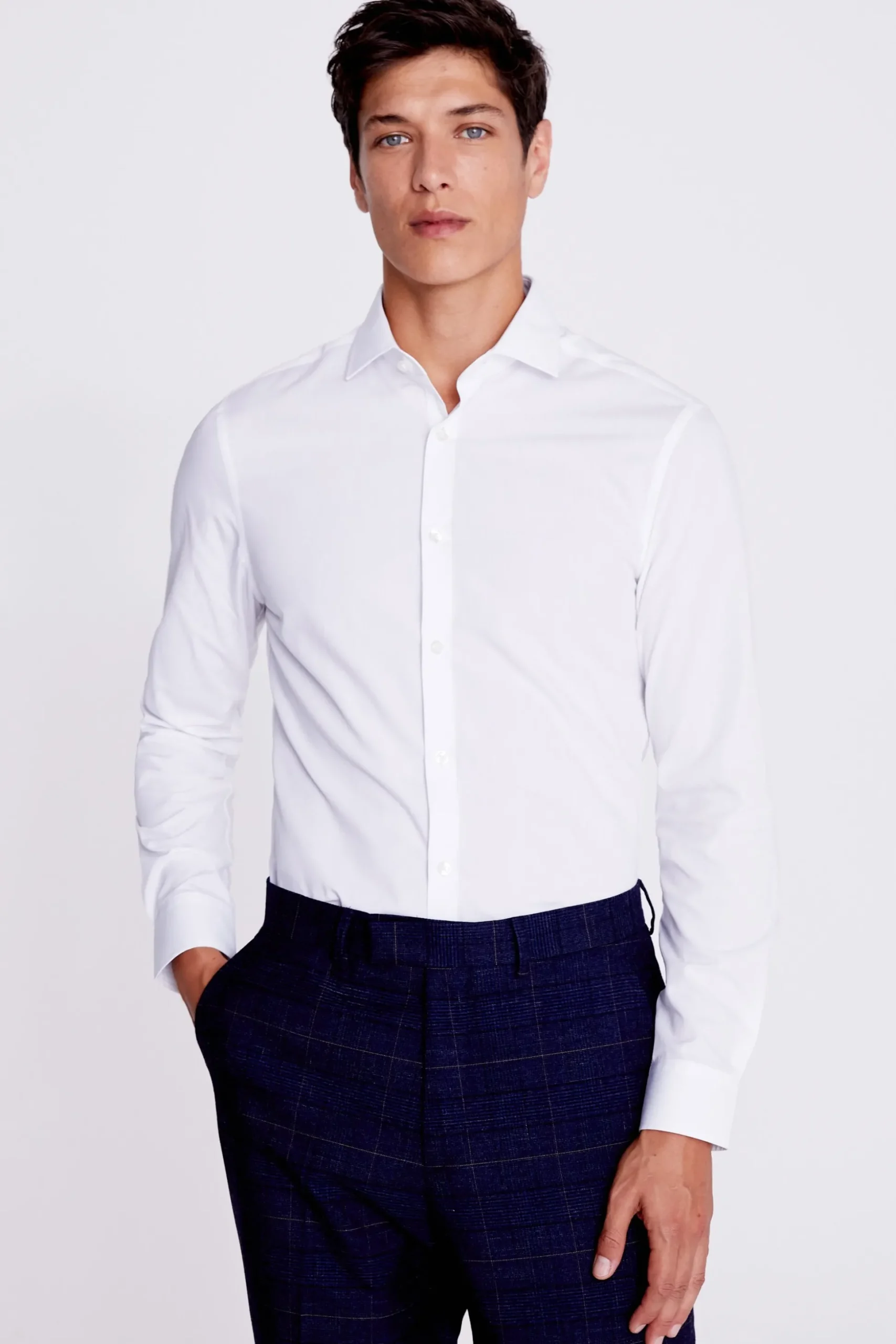 Slim Fit White Easy Care Shirt