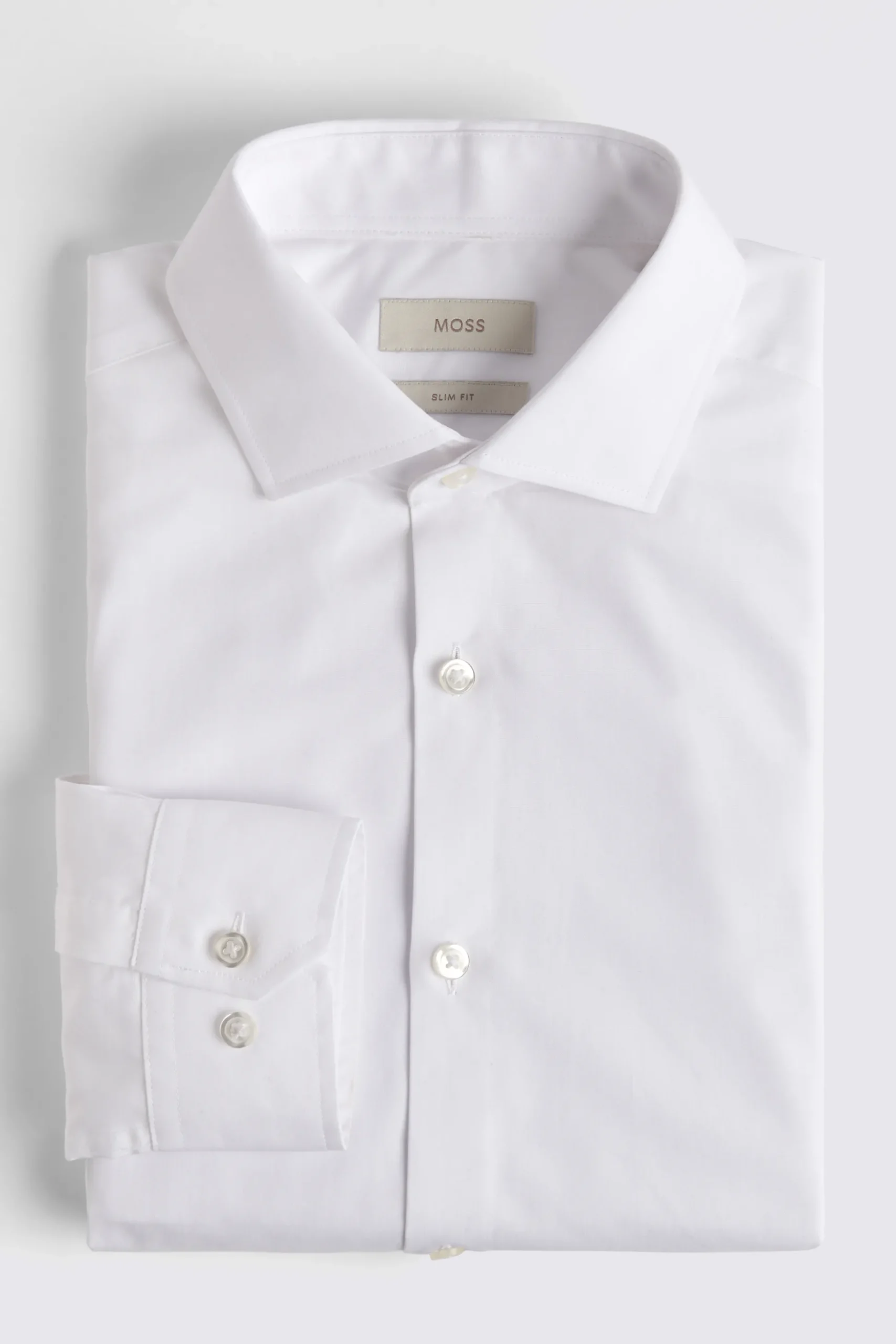 Slim Fit White Easy Care Shirt