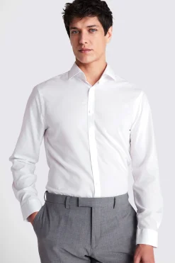 Slim Fit White Poplin Non-Iron Shirt
