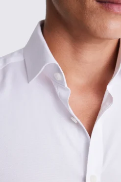 Slim Fit White Royal Oxford Non Iron Shirt
