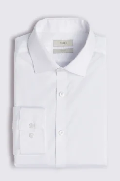 Slim Fit White Stretch Shirt