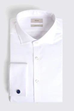 Slim Fit White Stretch Shirt