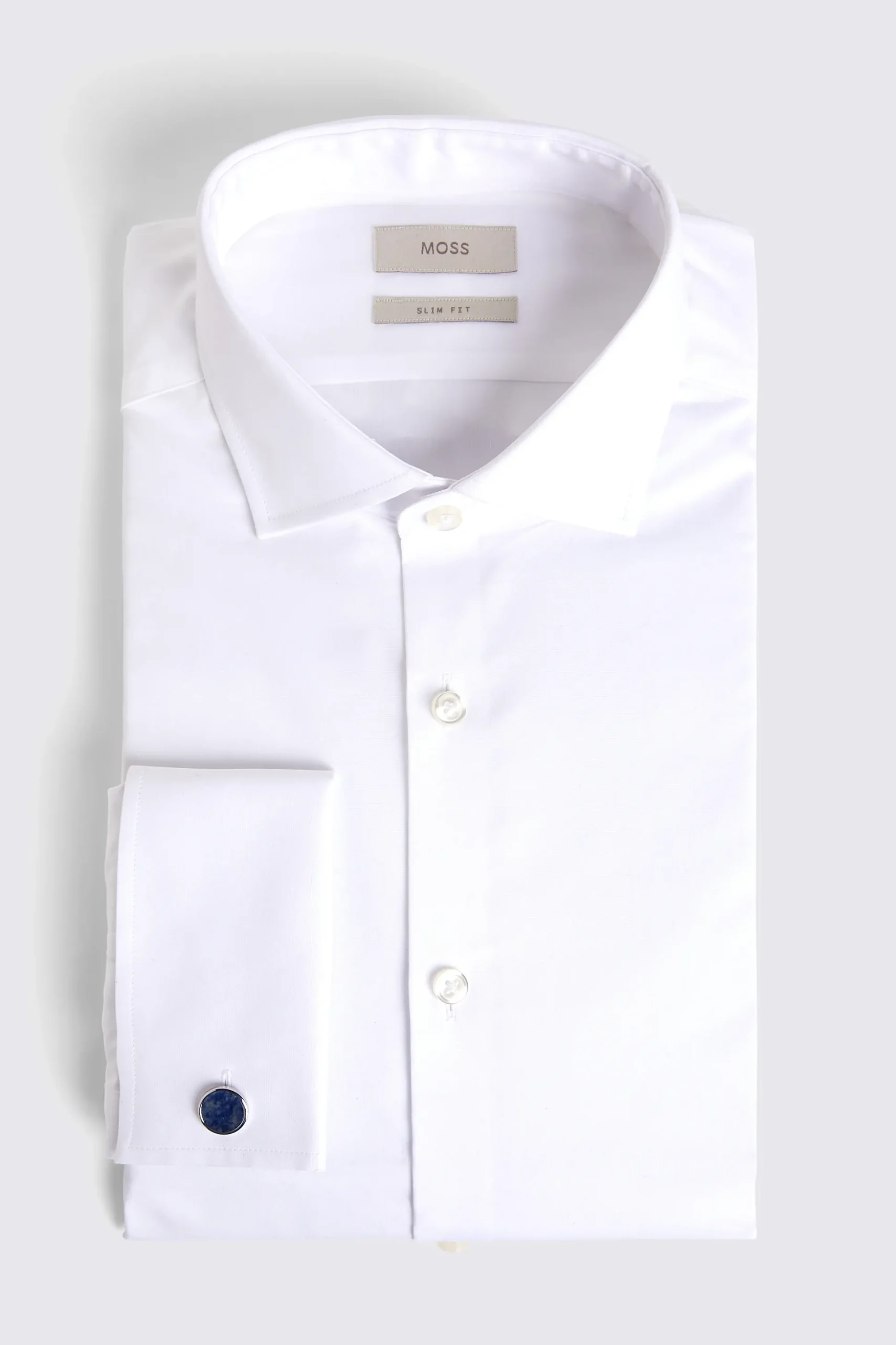 Slim Fit White Stretch Shirt