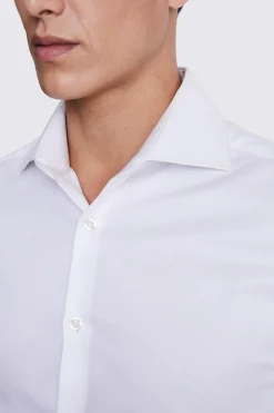 Slim Fit White Twill Shirt