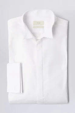 Slim Fit White Wing Collar Dress Shirt