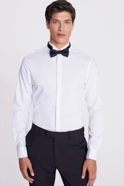 Slim Fit White Wing Collar Dress Shirt