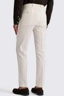 Tailored Ecru Stripe Trousers