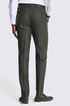 Tailored Fit Army Green Performance Trousers
