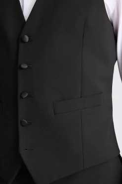 Tailored Fit Black Dress Waistcoat