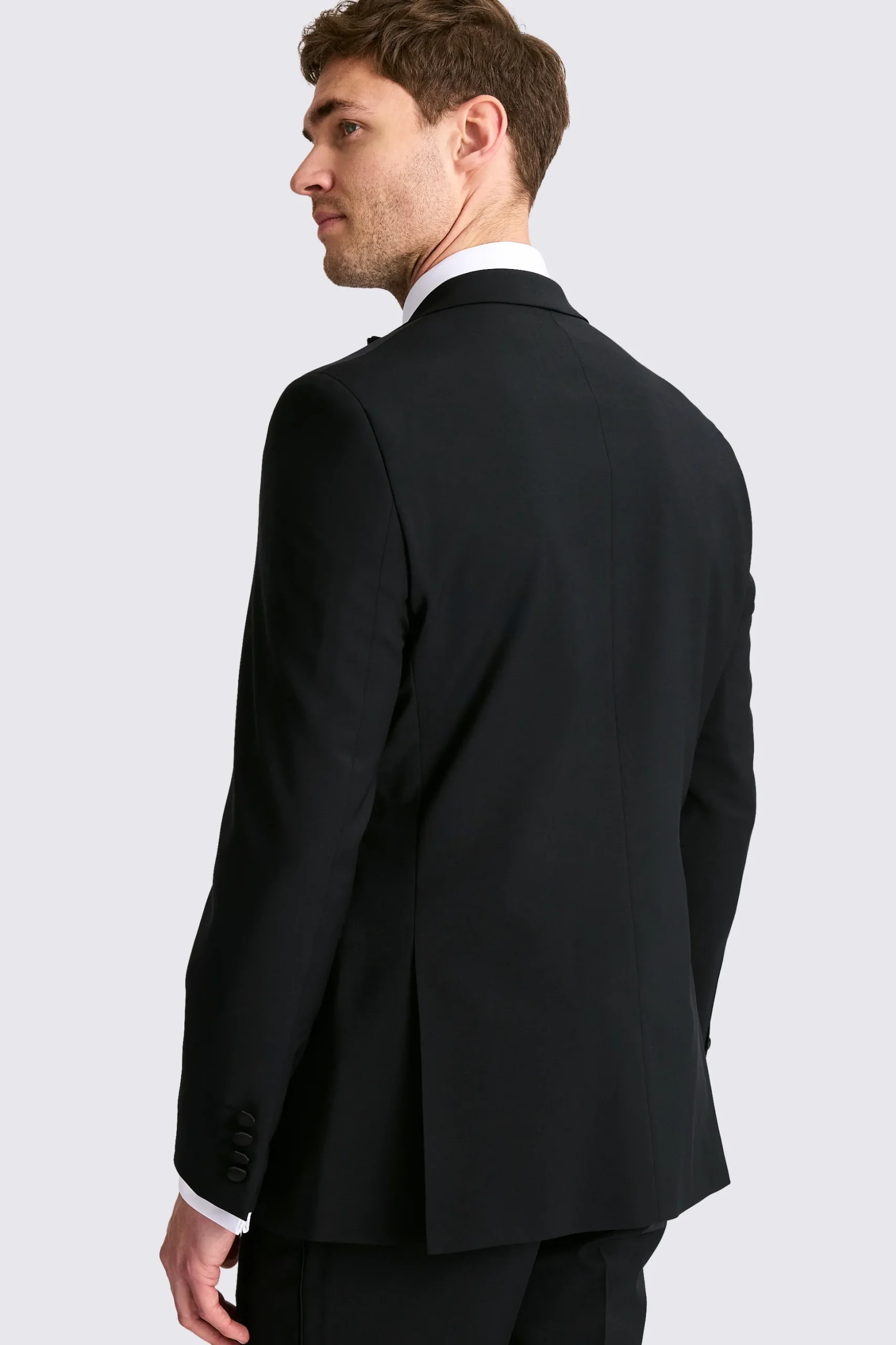 Tailored Fit Black Notch Lapel Tuxedo Jacket