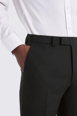 Tailored Fit Black Performance Trousers