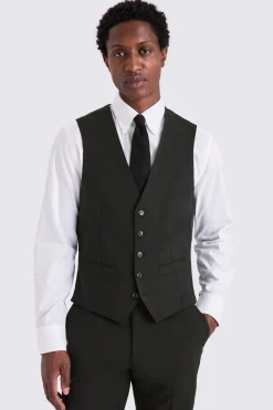 Tailored Fit Black Performance Waistcoat