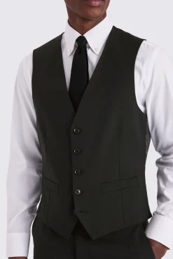 Tailored Fit Black Performance Waistcoat