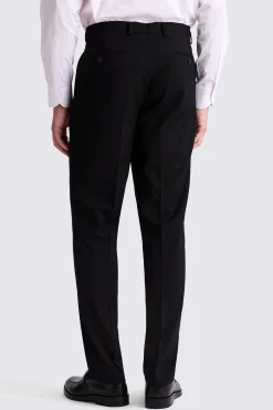 Tailored Fit Black Stretch Trousers