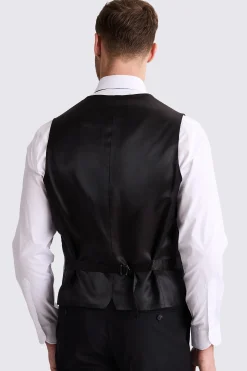 Tailored Fit Black Stretch Waistcoat