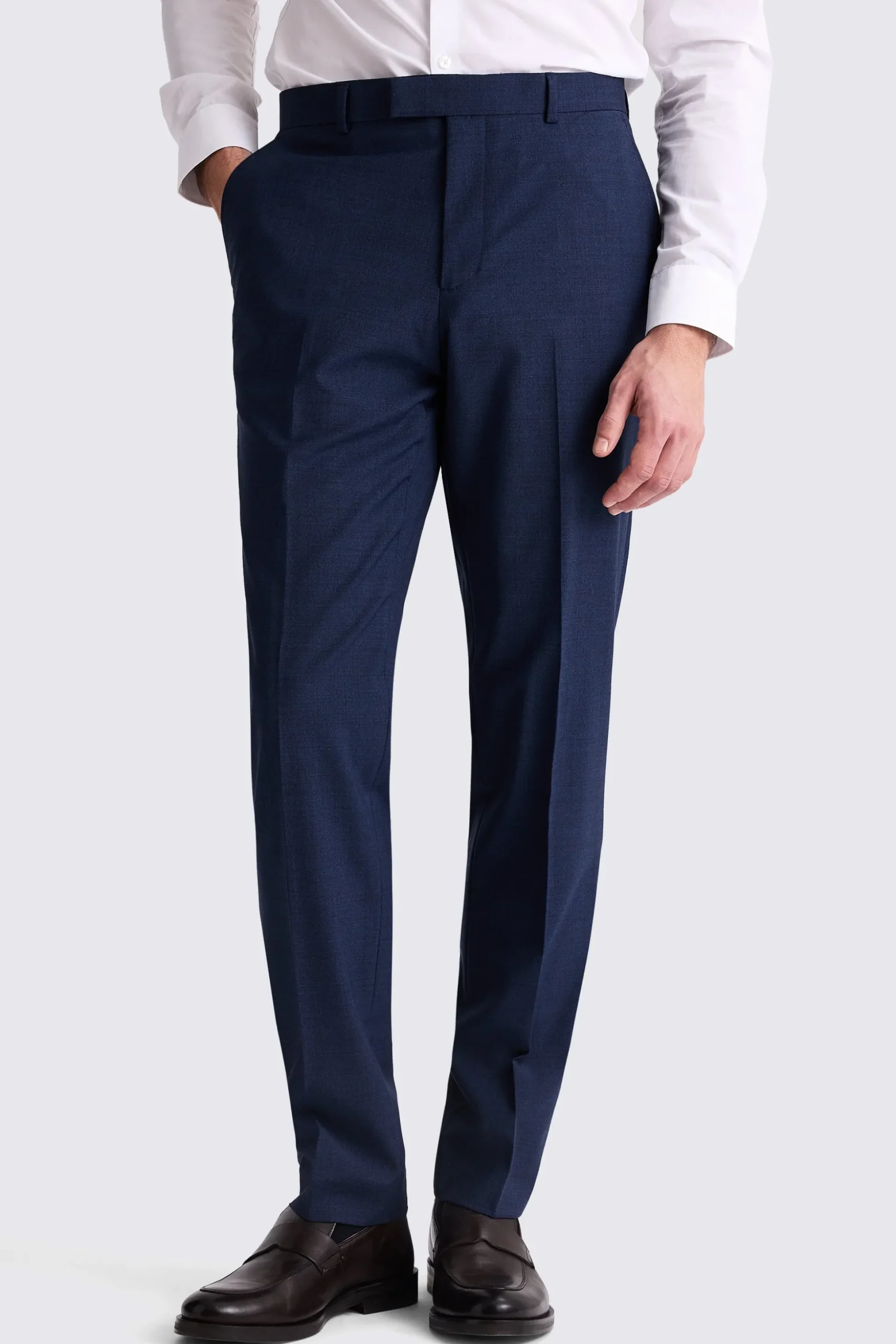 Tailored Fit Blue Performance Trousers