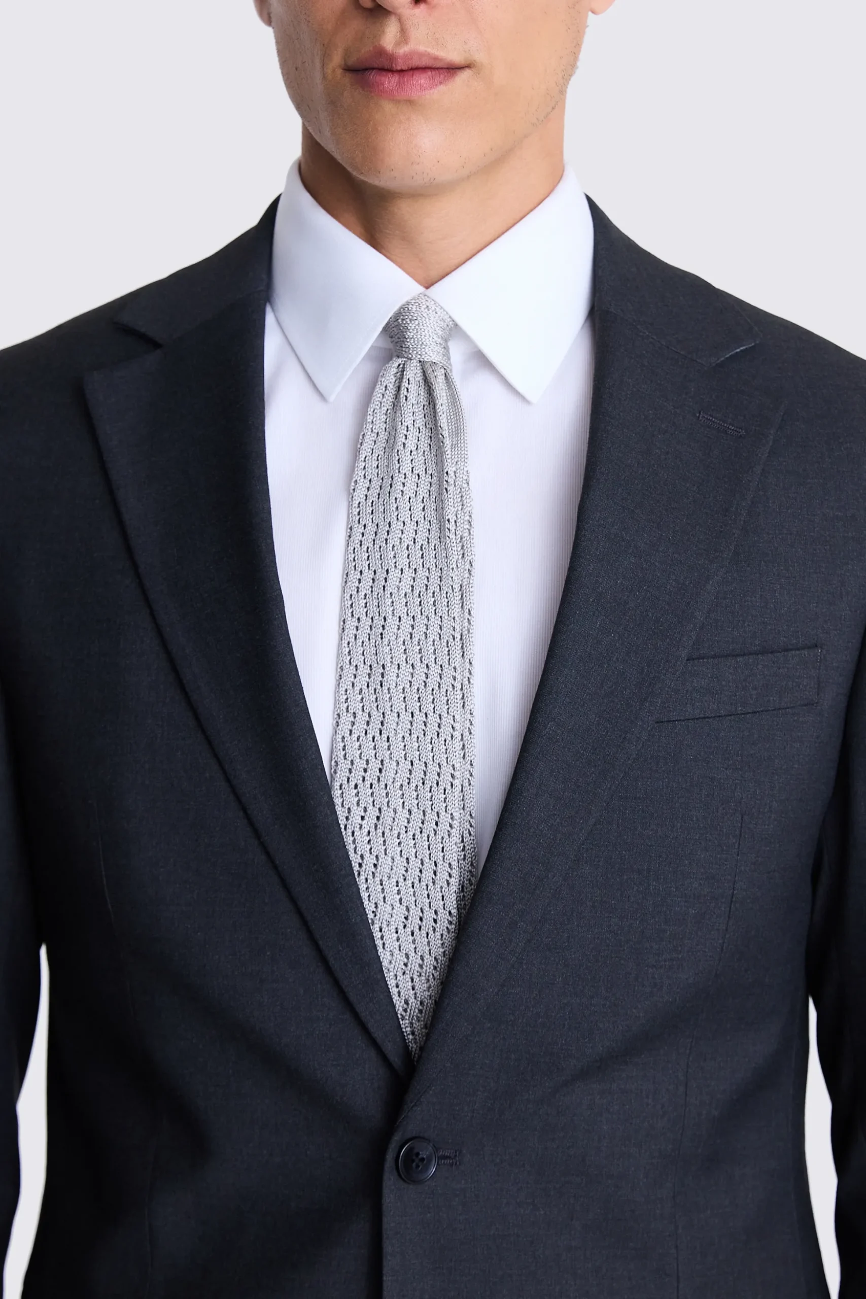 Tailored Fit Charcoal Stretch Suit