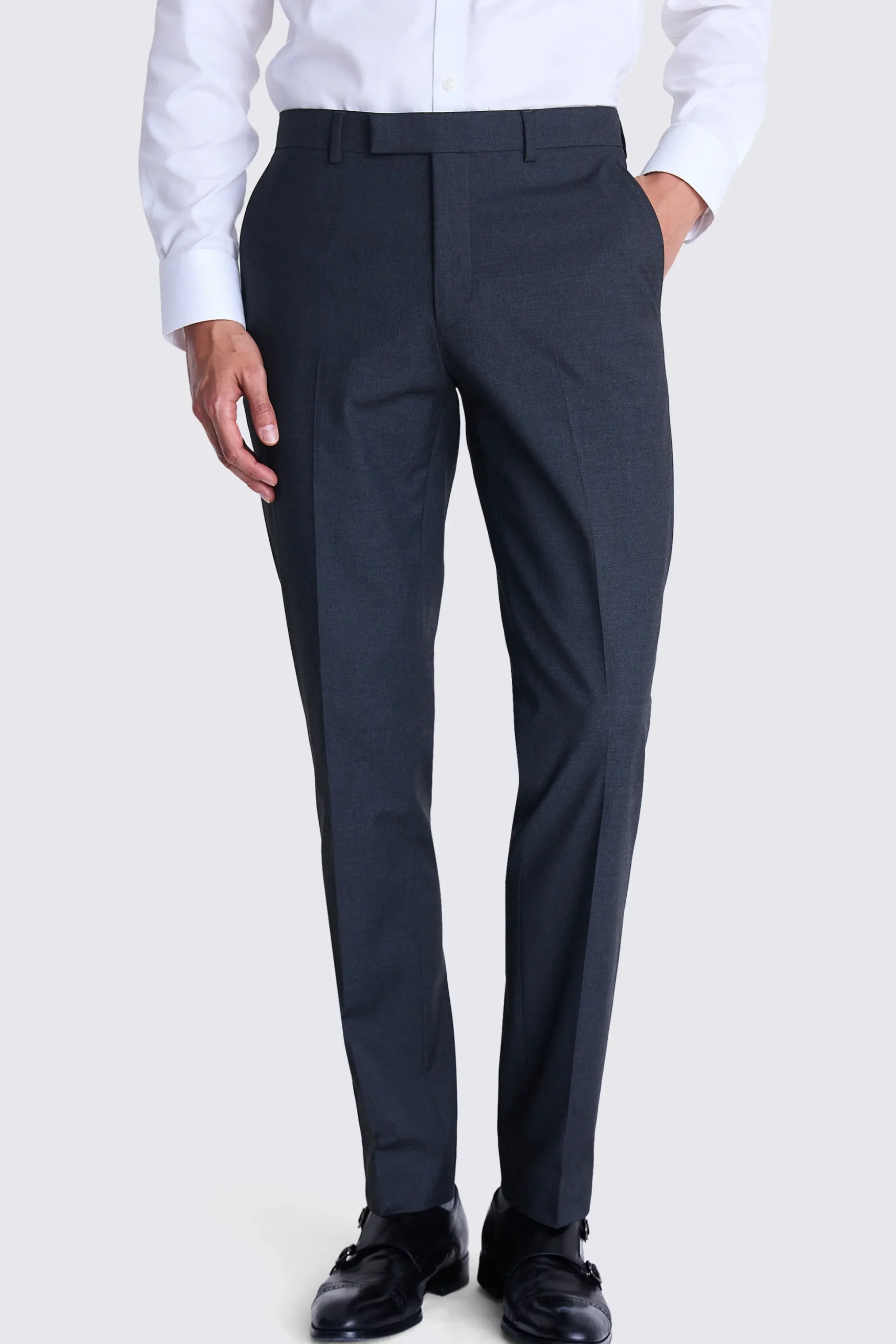 Tailored Fit Charcoal Stretch Suit
