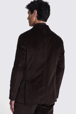 Tailored Fit Dark Brown Corduroy Suit