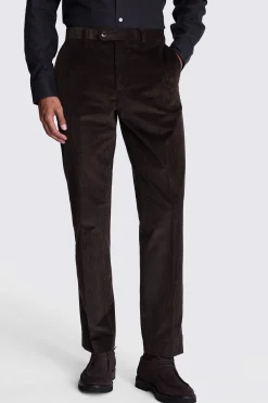 Tailored Fit Dark Brown Corduroy Suit