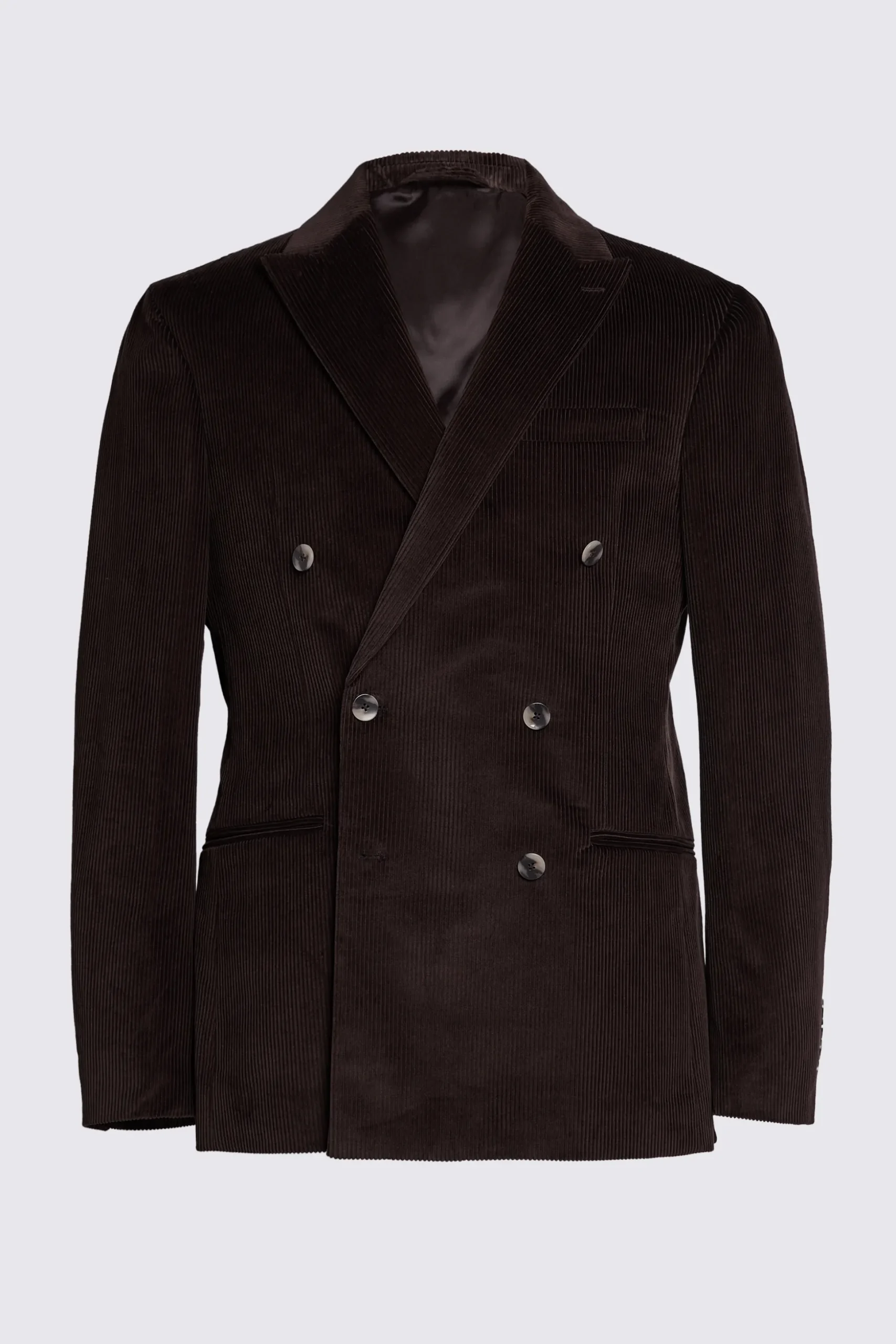 Tailored Fit Dark Brown Corduroy Suit