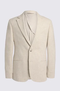 Tailored Fit Ecru Herringbone Suit