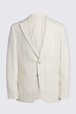 Tailored Fit Ecru Stripe Suit
