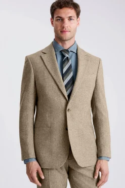 Tailored Fit Gold Herringbone Tweed Suit