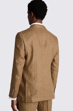 Tailored Fit Gold Linen Suit