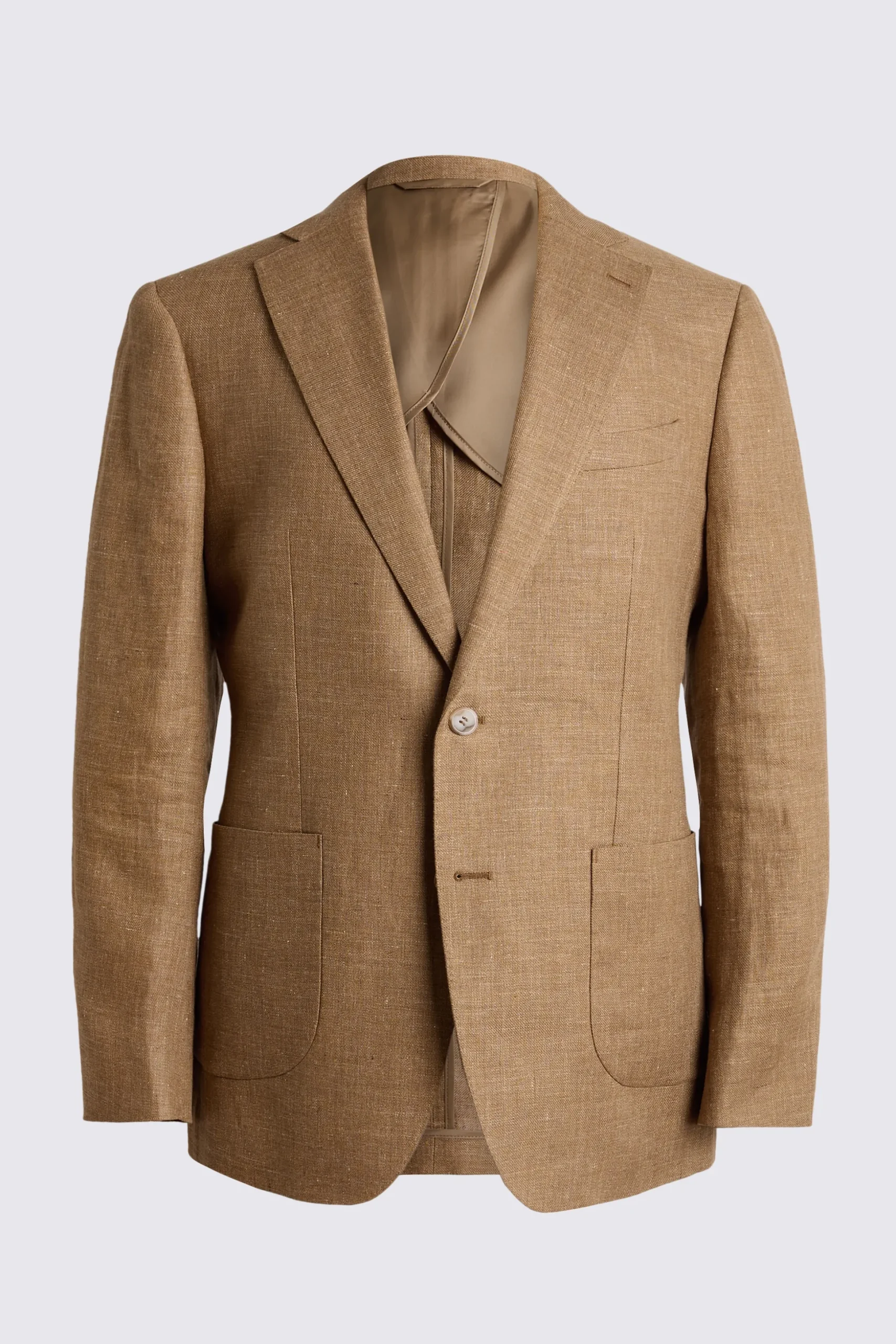 Tailored Fit Gold Linen Suit