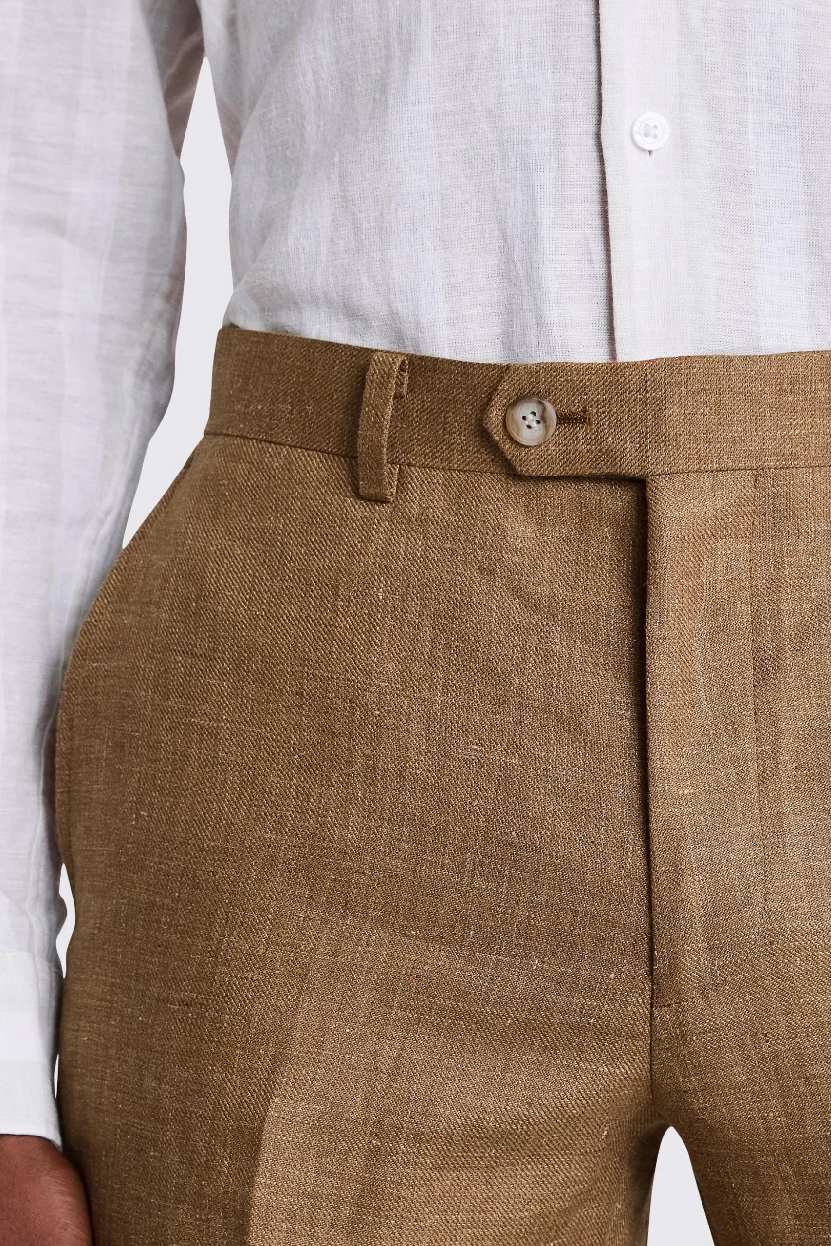Tailored Fit Gold linen Trousers