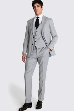 Tailored Fit Grey Stretch Suit