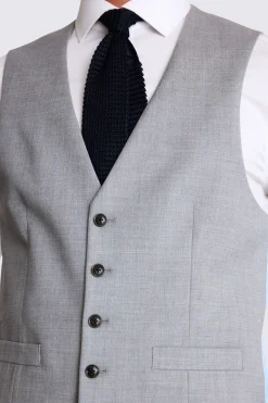 Tailored Fit Grey Stretch Waistcoat