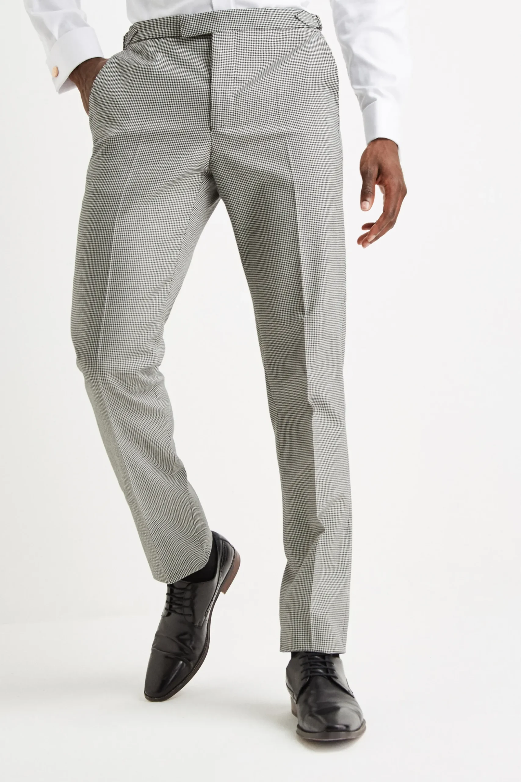 Tailored Fit Houndstooth Trousers