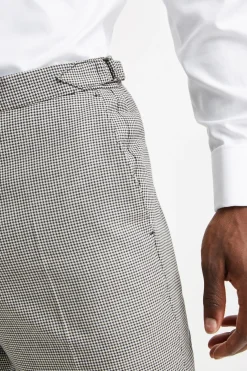 Tailored Fit Houndstooth Trousers