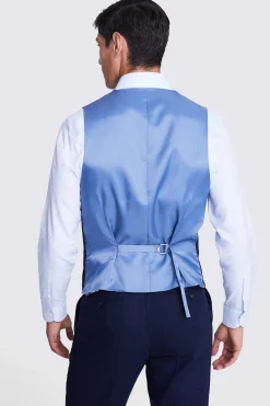 Tailored Fit Ink Herringbone Waistcoat