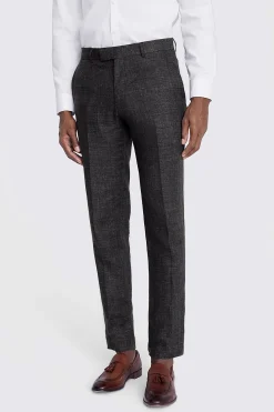 Tailored Fit Khaki Linen Trousers