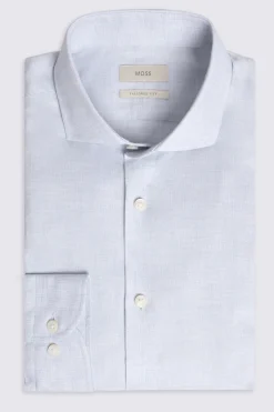 Tailored Fit Light Blue Melange Shirt