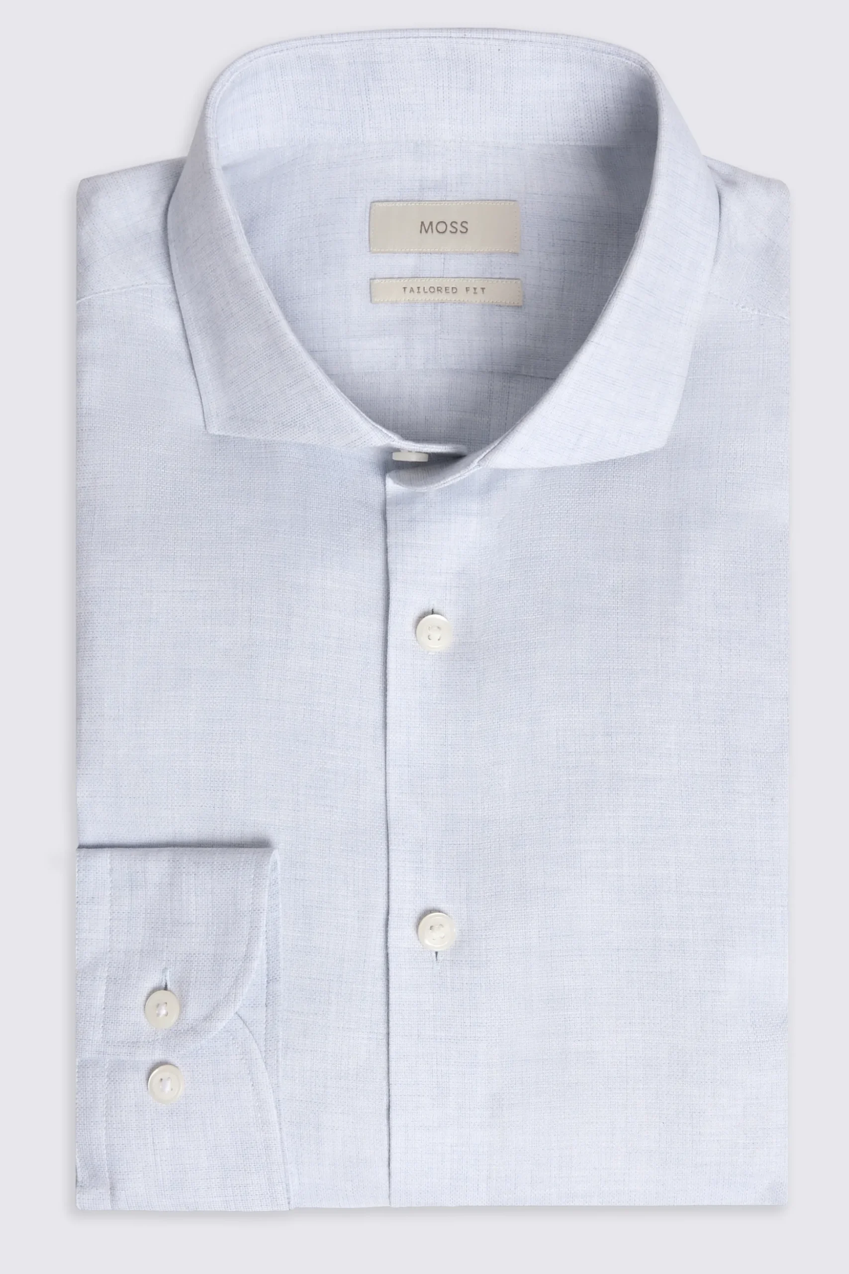 Tailored Fit Light Blue Melange Shirt