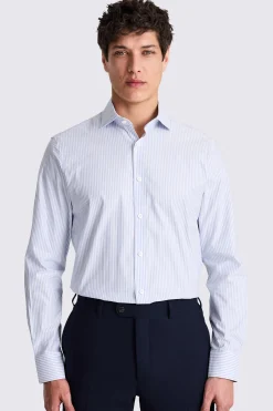 Tailored Fit Light Blue Stripe Shirt