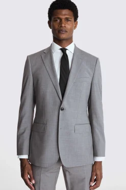 Tailored Fit Light Grey Marl Performance Suit