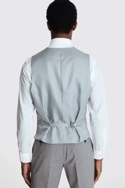 Tailored Fit Light Grey Performance Waistcoat