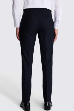 Tailored Fit Navy Puppytooth Trousers