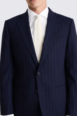 Tailored Fit Navy Stripe Performance Suit