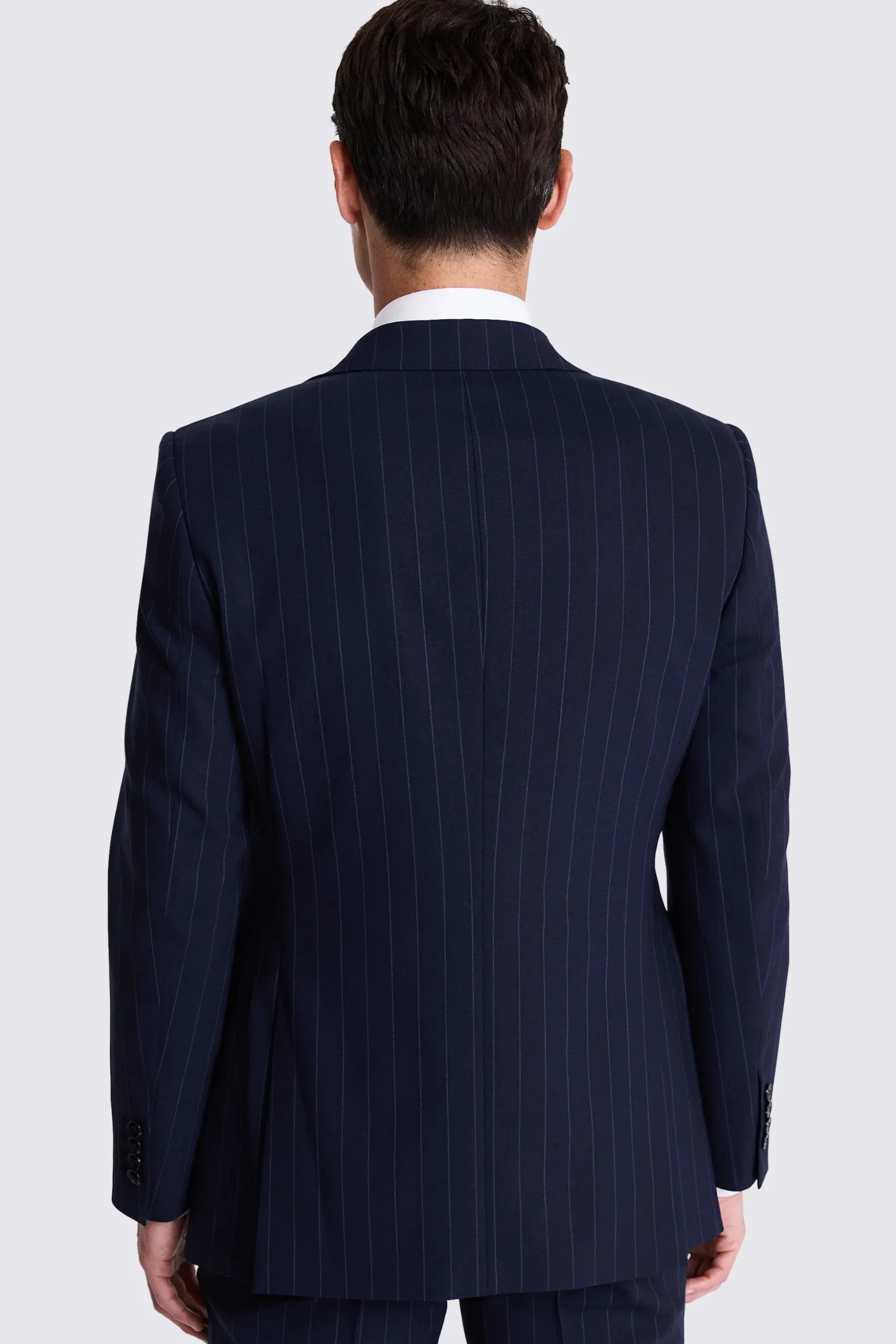 Tailored Fit Navy Stripe Performance Suit