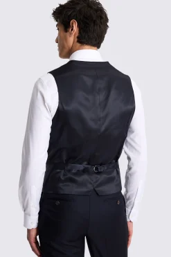 Tailored Fit Navy Twill Waistcoat