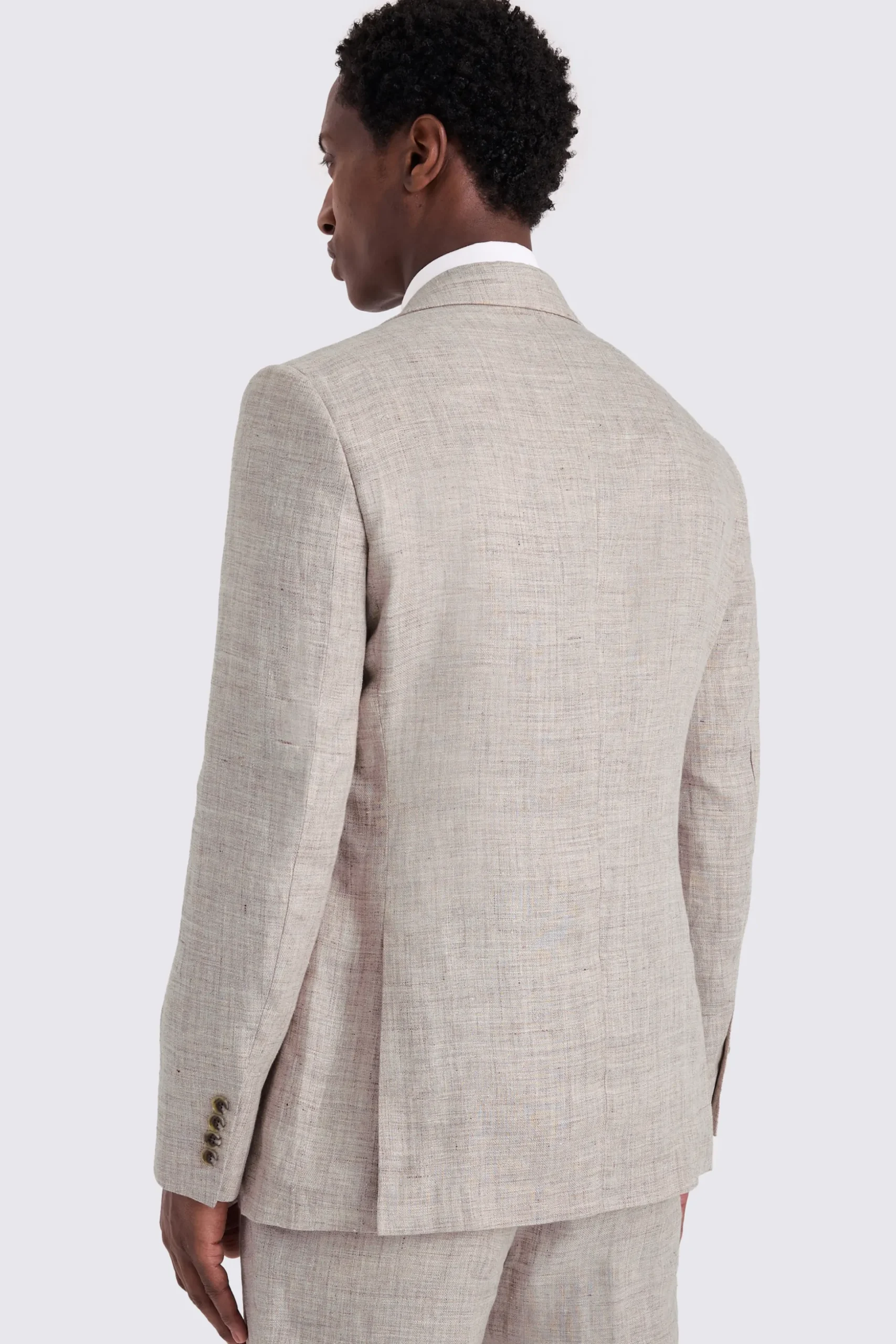 Tailored Fit Oatmeal Linen Suit