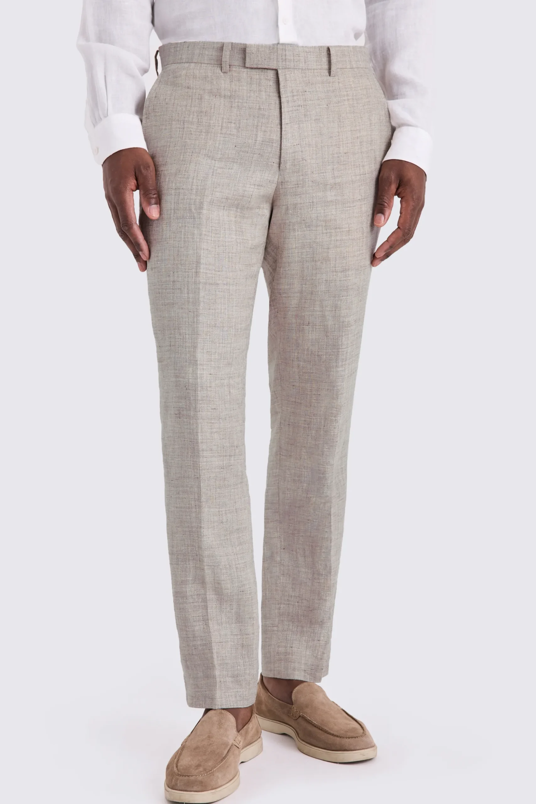 Tailored Fit Oatmeal Linen Suit