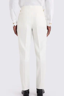 Tailored Fit Off White Dress Trousers